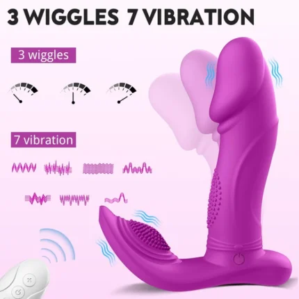Rose Toy Wearable Vibrator Wiggling Dildo Sex Toy 2